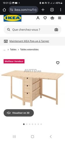 Table à manger pliable