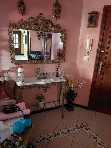  Miroir avec console en cuivre - style vintage  🪞