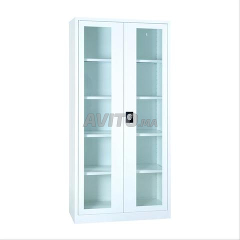 Armoire métallique haute a deux portes battante  - 2