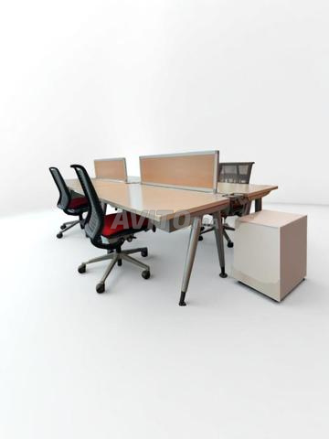 Bureau open Space 4 poste avec séparateur