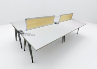 Bureau open Space 4 poste avec séparateur