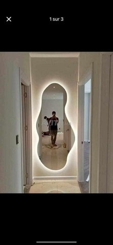 miroir mural avec led 