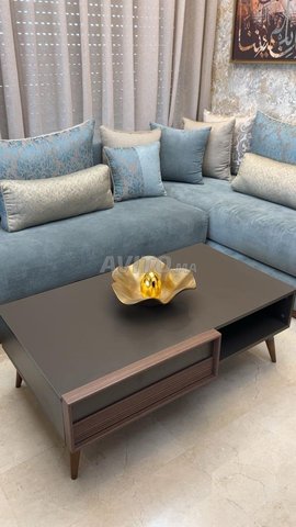 Table basse moderne rectangulaire en bois 