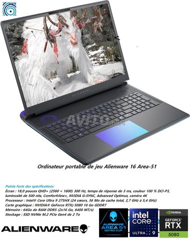 DELL Alienware  Area-51 RTX 5080 16 Go  U 9 275HX 