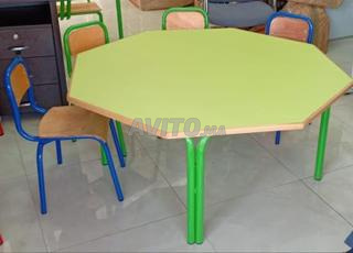 تجهيزات مدرسية – طاولات وكراسي بحالة ممتازة
