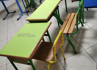 Mobilier scolaire \ table pupitre double places^@@