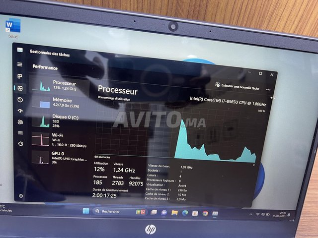 Hp pavillon i7 8 éme génération 