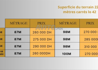 à vendre appartement semi fini