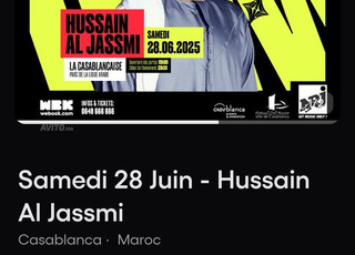 TICKET HUSSEIN JASMI 28 JUIN