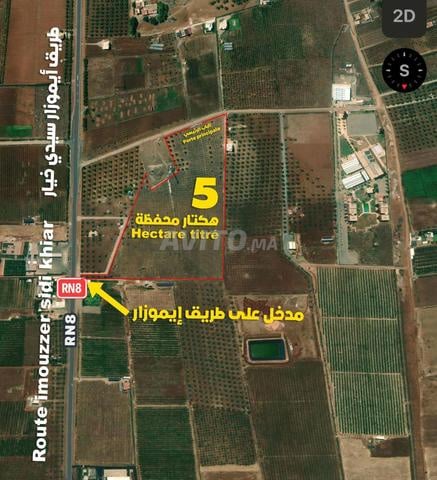 Terrain 5 hectares route imouzzer