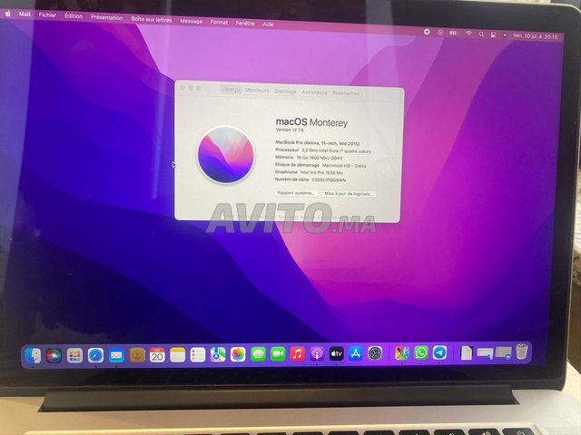 MacBook pro 2015 Retina i7 16 Ram 🍏