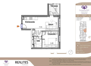 Appartement à vendre 51 m2 à Zenata Eco