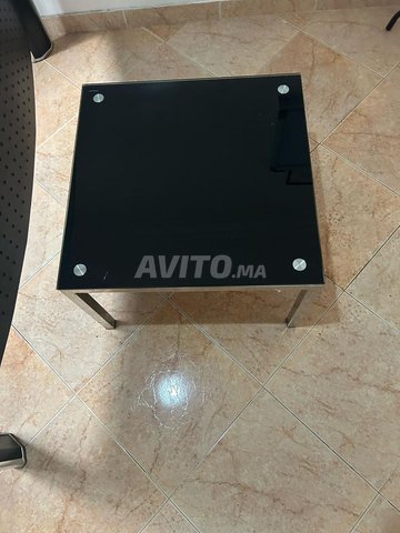  table  pour bureau basse en verre trempé noir