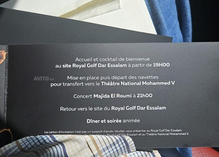 Invitation majda roumi - carte black mawazine 