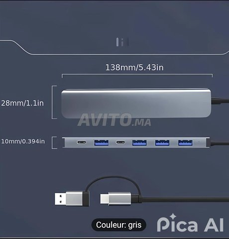 HUB USB 3.0 USB Type C 5Gbps