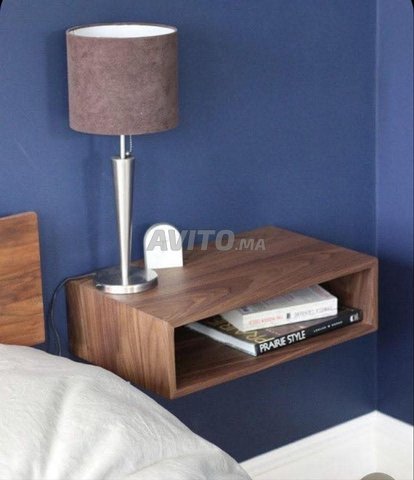 table de chevet mural en bois mdf 