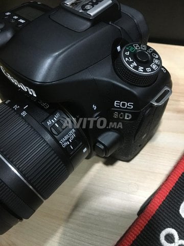 Reflex Canon EOS 80D Avec  Objectif  18-55 mm STM 