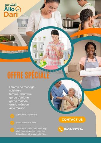 Aide maison africain et marocain polyvalent 