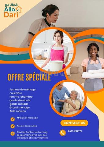 Femme de ménage africaine et marocaine polyvalente