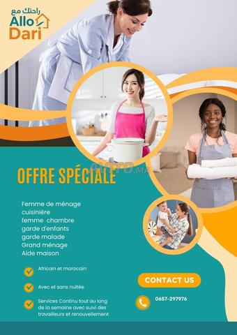 Aide maison africain et marocain polyvalent 