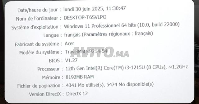 Acer TravelMate 12e génération ultraslim