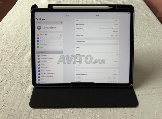 iPad Pro M2 12.9 5G avec Keyboard et Pencil
