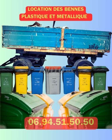 100 / 100 Location poubelle plastique métallique