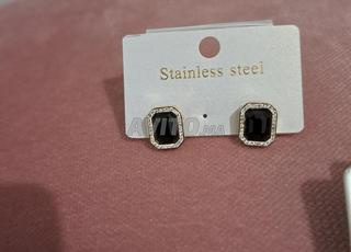 boucles d'oreilles en acier inoxydable 