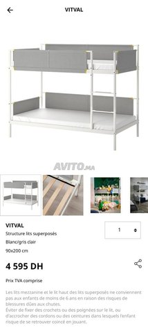 li superposé VITVAL 2matla VESTOROY 2 matla MALFOR