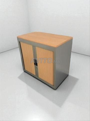 Armoire basse Steelcase bi-color finition bois - 2