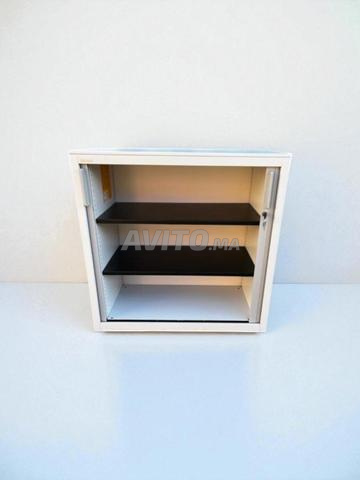 Armoire Steelcase 100×100 bi color à rideaux