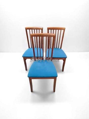 6 Chaises Vintage en Hêtre Salon réception 1960
