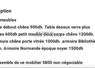 divers Meubles bon état 