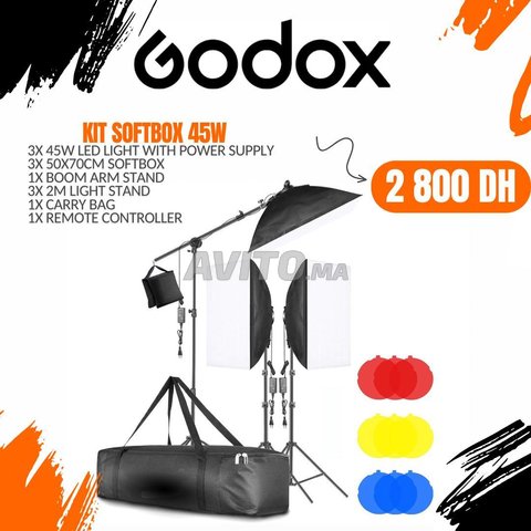 KIT SOFTBOX 45W with colors gel