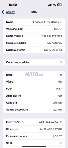 iPhone 15 pro max 256 batri 86