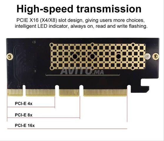 Adaptateur NVME SSD M.2 PCIE EXPRESS