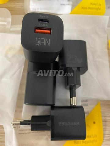 Adaptateur 20W 2 Port Type-C Essager Original 