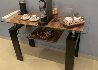 table console en verre 