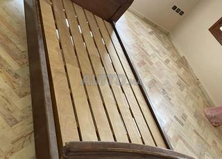 2 x tete de lit bois de noyer 