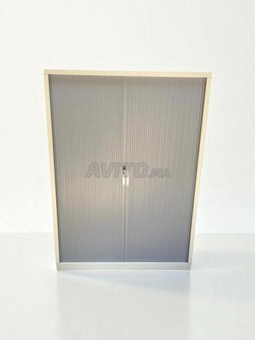 Armoire 120x170cm bi-color blanc gris avec clé - 2