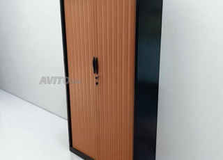 Armoire bi-color métallique marron noir 100x200cm