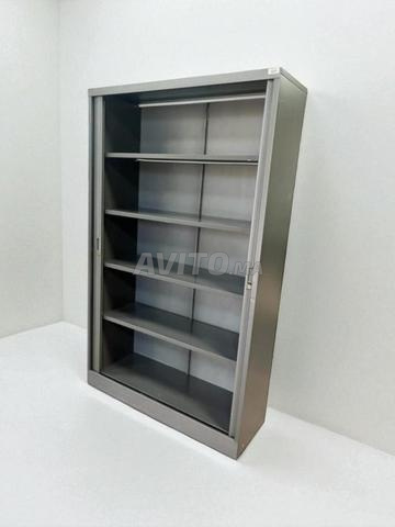 Armoire haute 120x200cm Marcadet grise monobloc