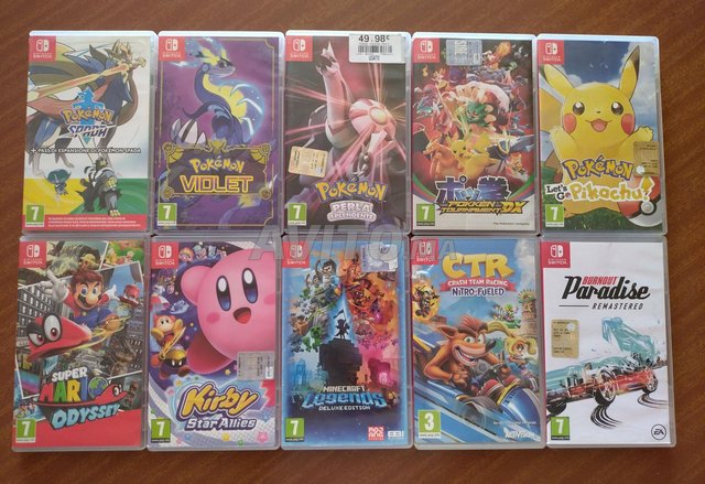 jeux Nintendo Switch V1 V2 OLED Lite 