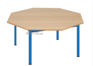 Table octogonale pour maternelle et primaire 