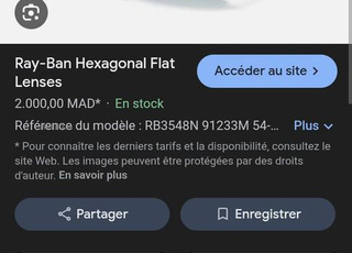 Ray ban hexagonale originaux