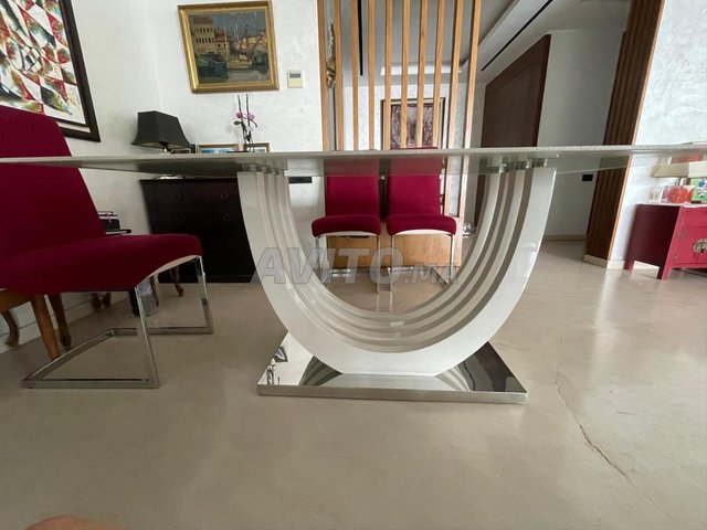 Vente salle à manger avec chaises en inox