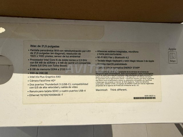 iMac 21.5 Processeur i5 double