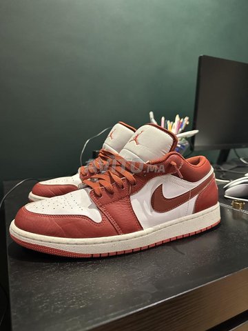jordan 1 low rouge et blanche neuf taille45