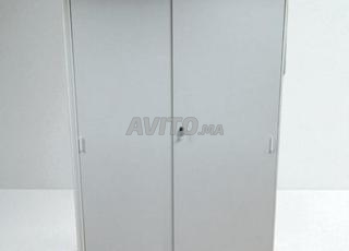 خزانة عالية بيضاء بباب جرار 120x200 سم