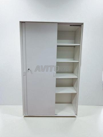 Armoire haute blanche porte coulissante 120x200cm